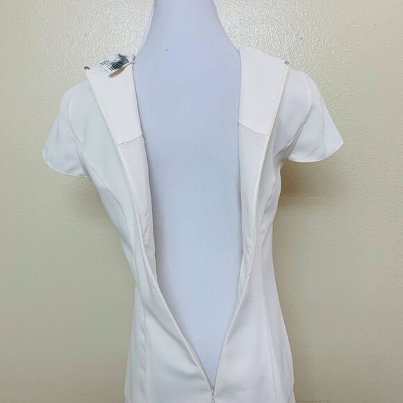 Amanda Uprichard Hudson Mini Flounce Hem Dress Small White $180 - Picture 5 of 10